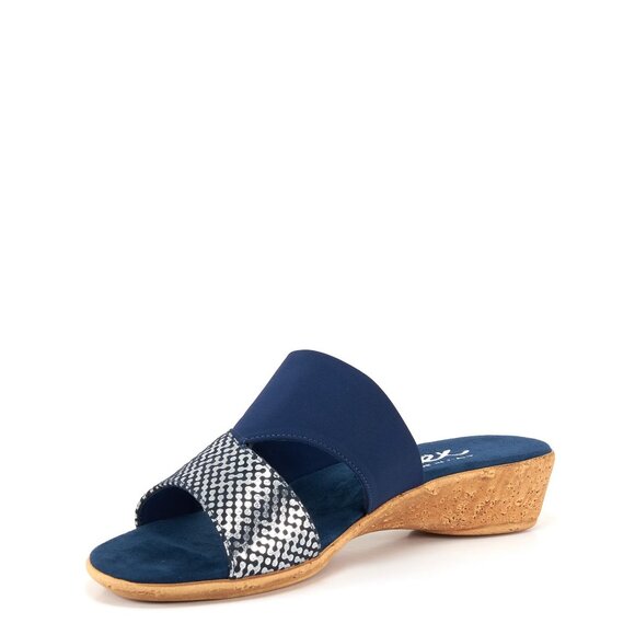 Onex Womens Izabel Slip-on Slide Wedge Sandal - Navy, Size 11 NEW - Picture 2 of 6